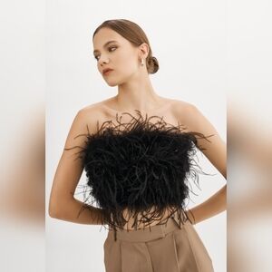 La Marque Zaina Feather Bustier Top